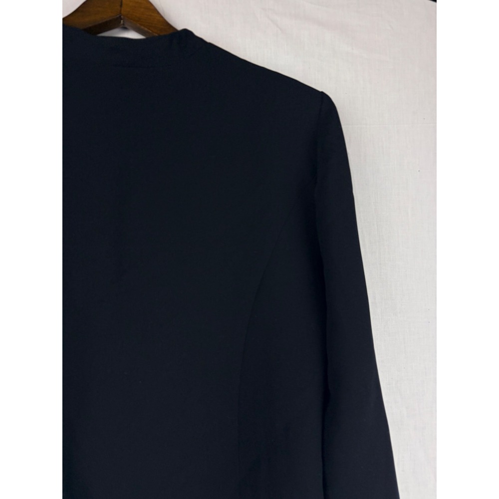 R&M Richards Womens Black Open Front Evening 14P Jacket Beaded Flare Cuff Blazer - Picture 12 of 13